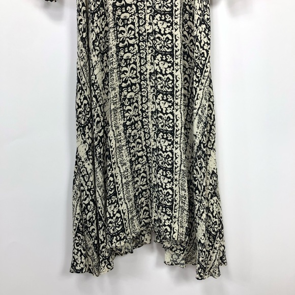 Zoompy vintage black & white peasant dress. Size L - Picture 3 of 8